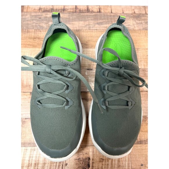 Oofos OOmg Low Shoe Green & White Lightweight Recovery Sneakers Mens 8M - Picture 4 of 8